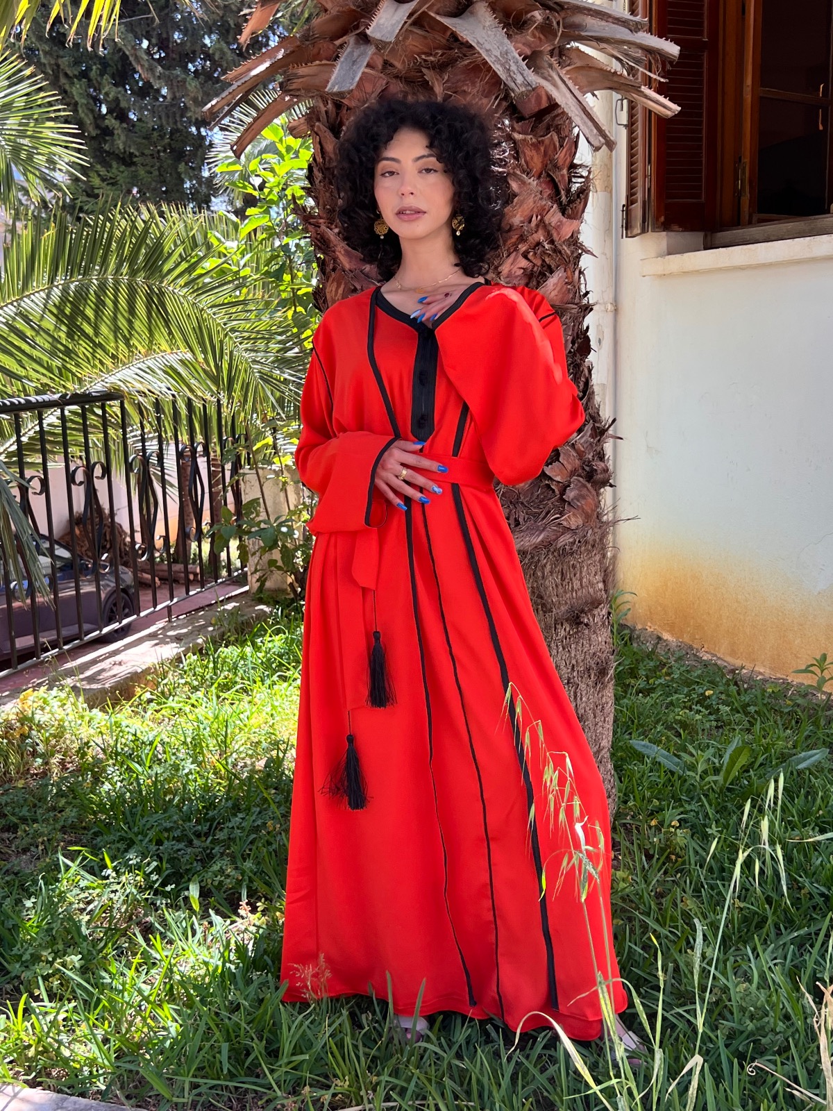 Caftan deux pièces orange 