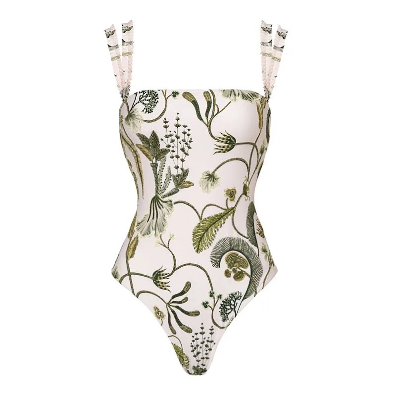 Maillot de bain Green and white