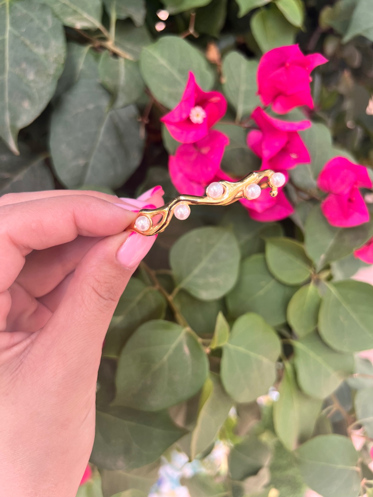 Bracelet gold perle 