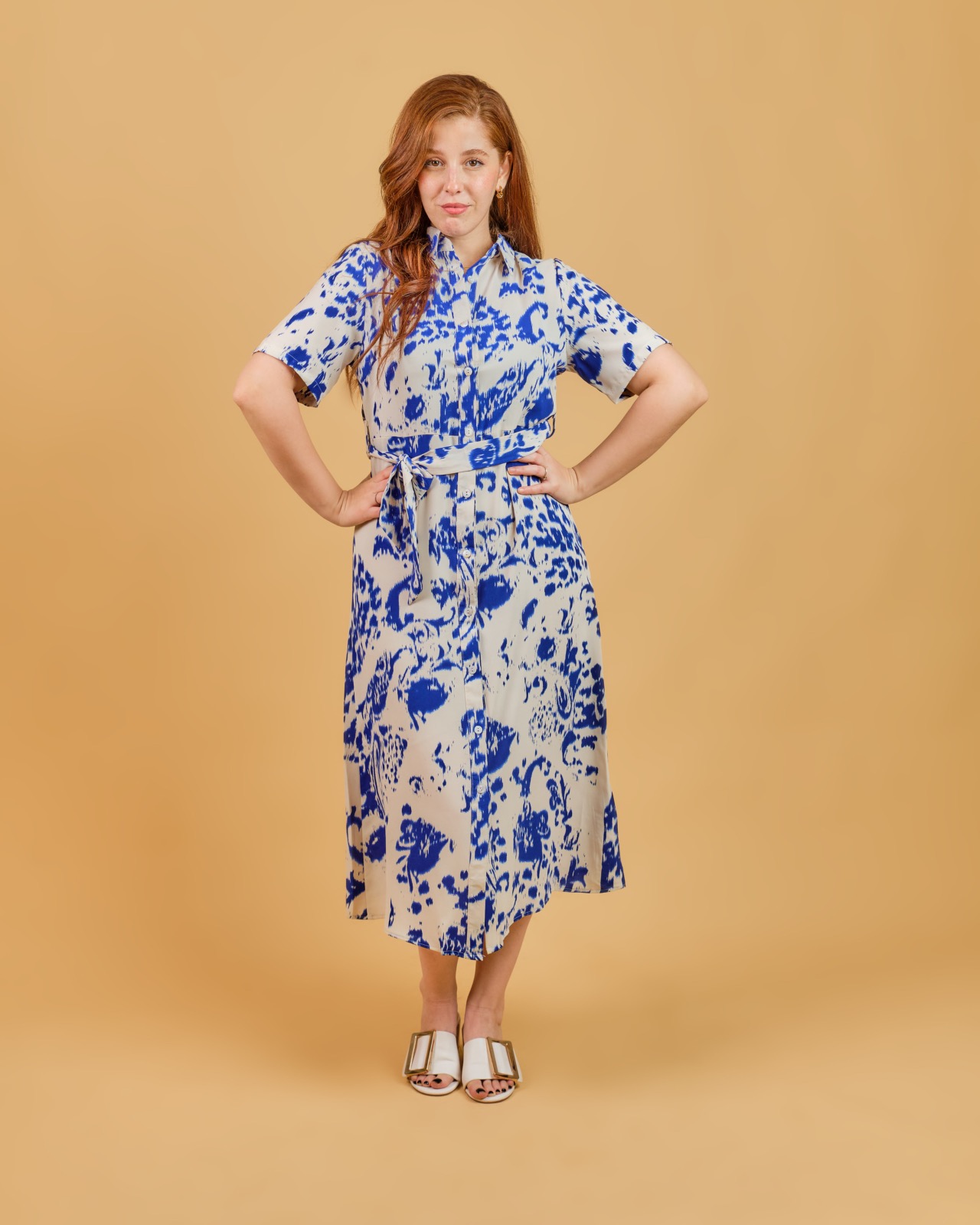 Robe midi bleu ciel