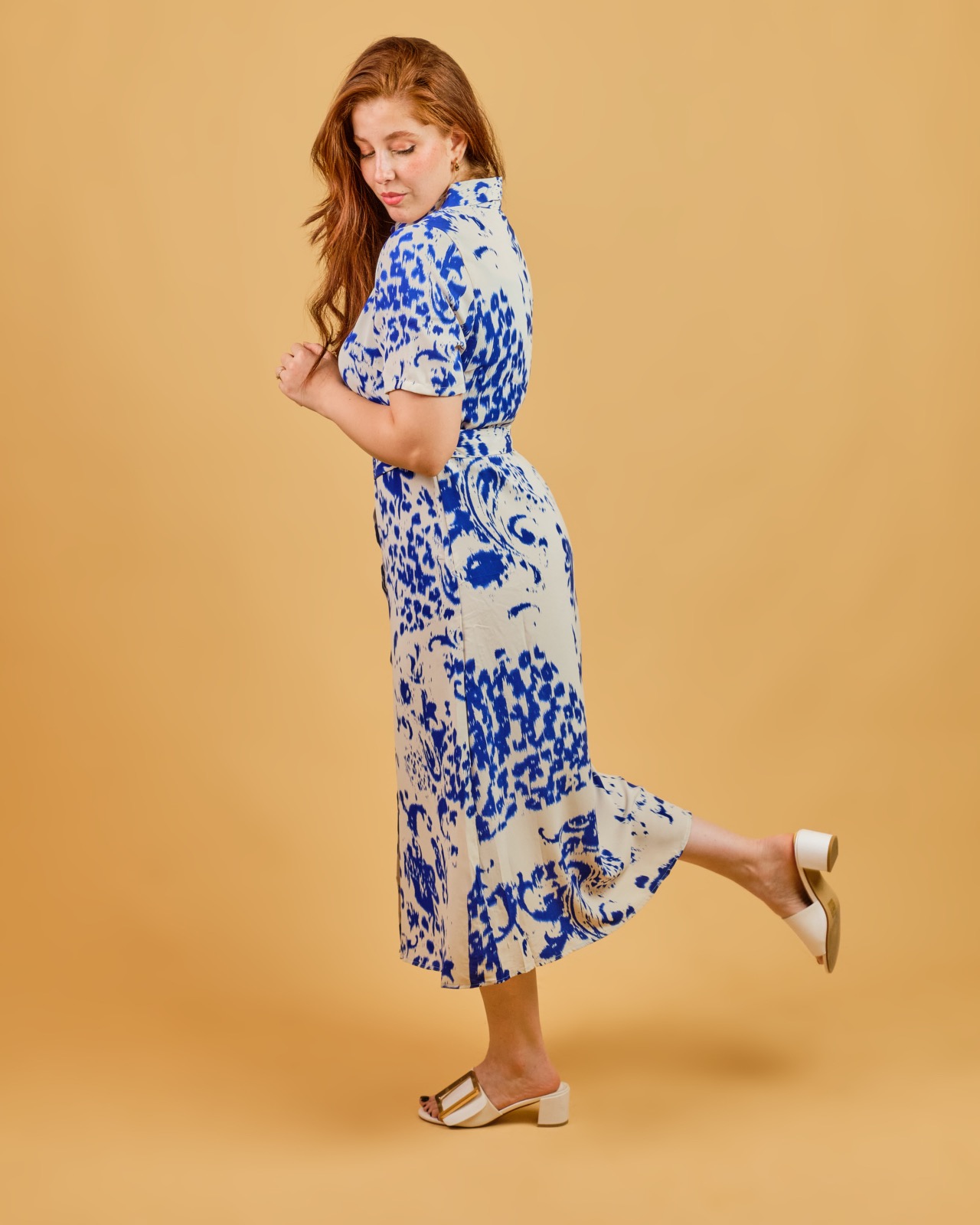 Robe midi bleu ciel