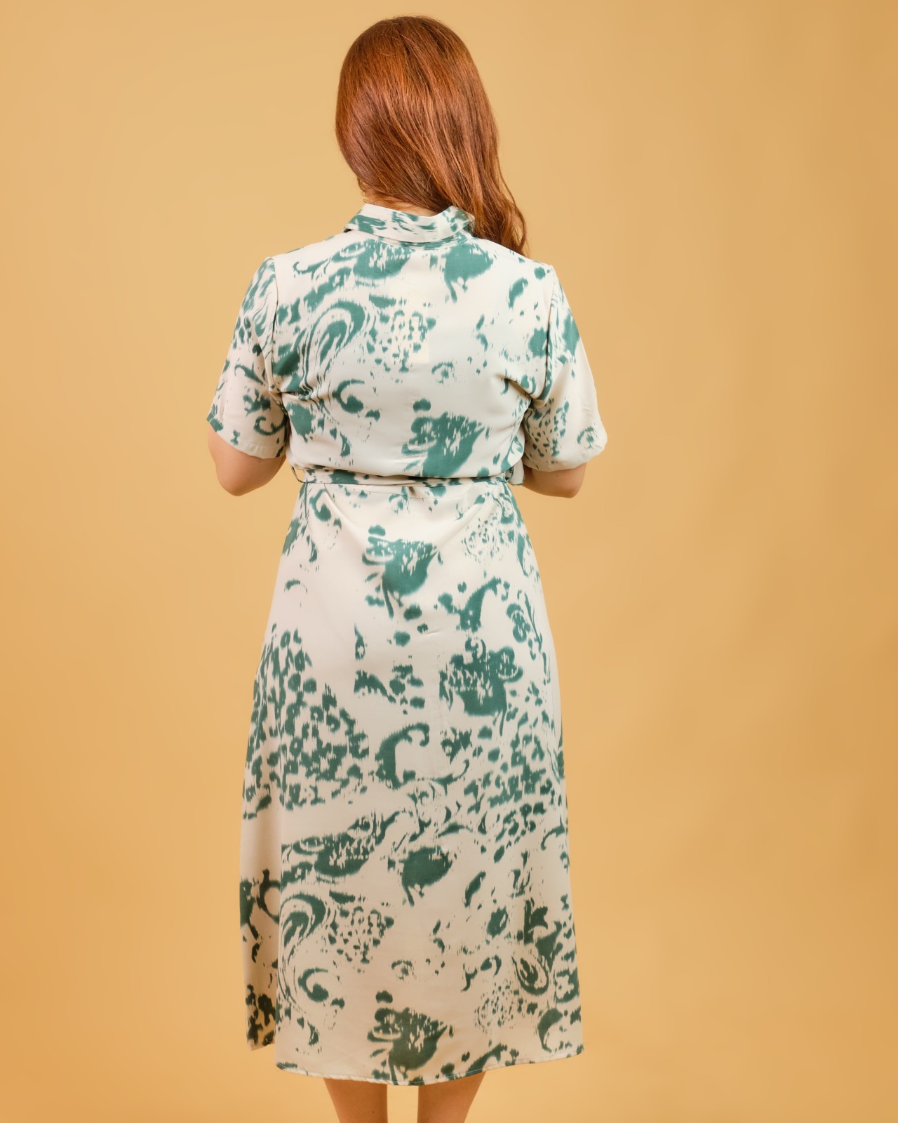 Robe midi vert d’eau