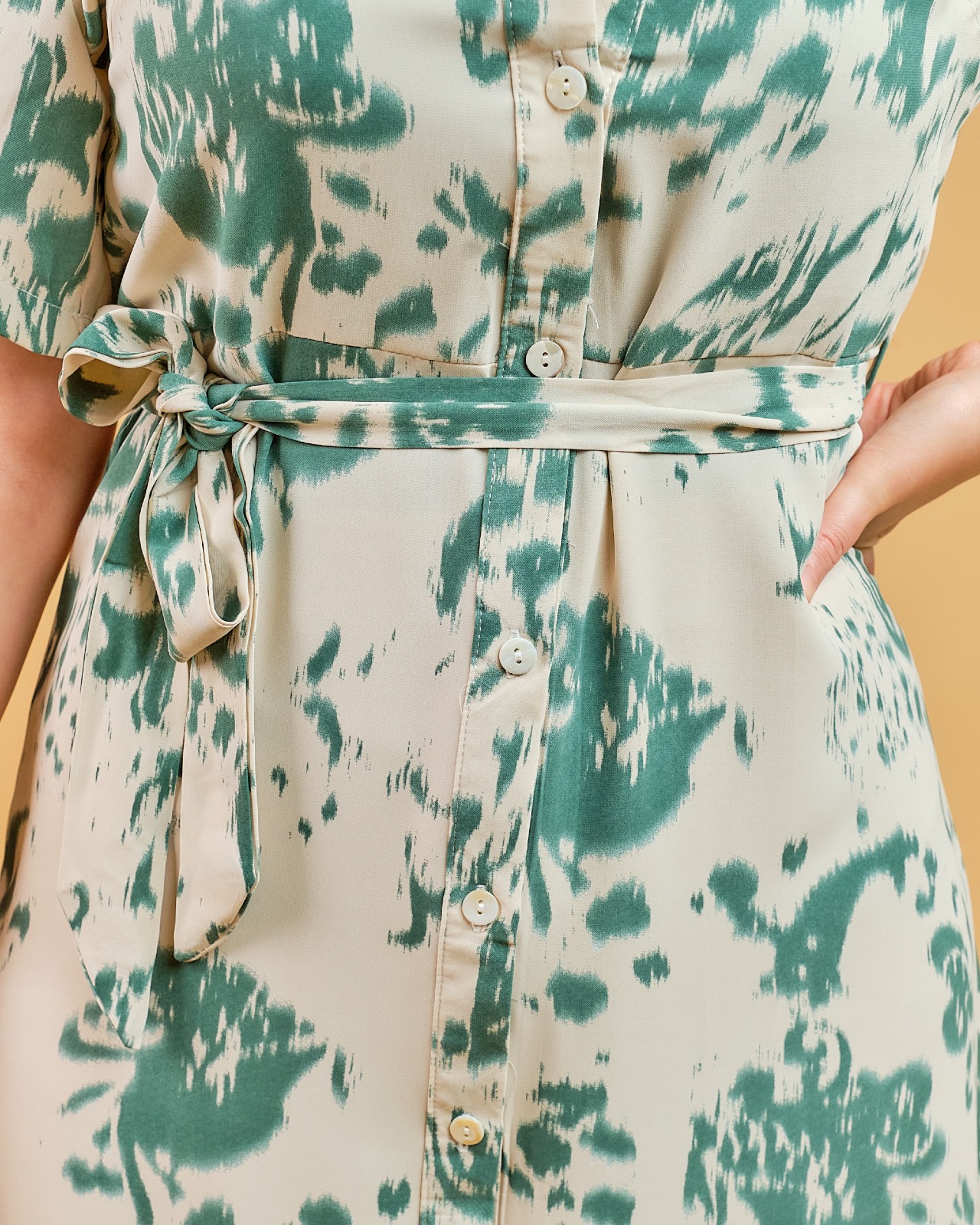 Robe midi vert d’eau