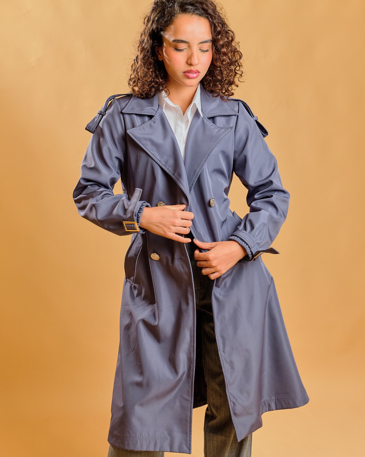 Trench Bleu gris 