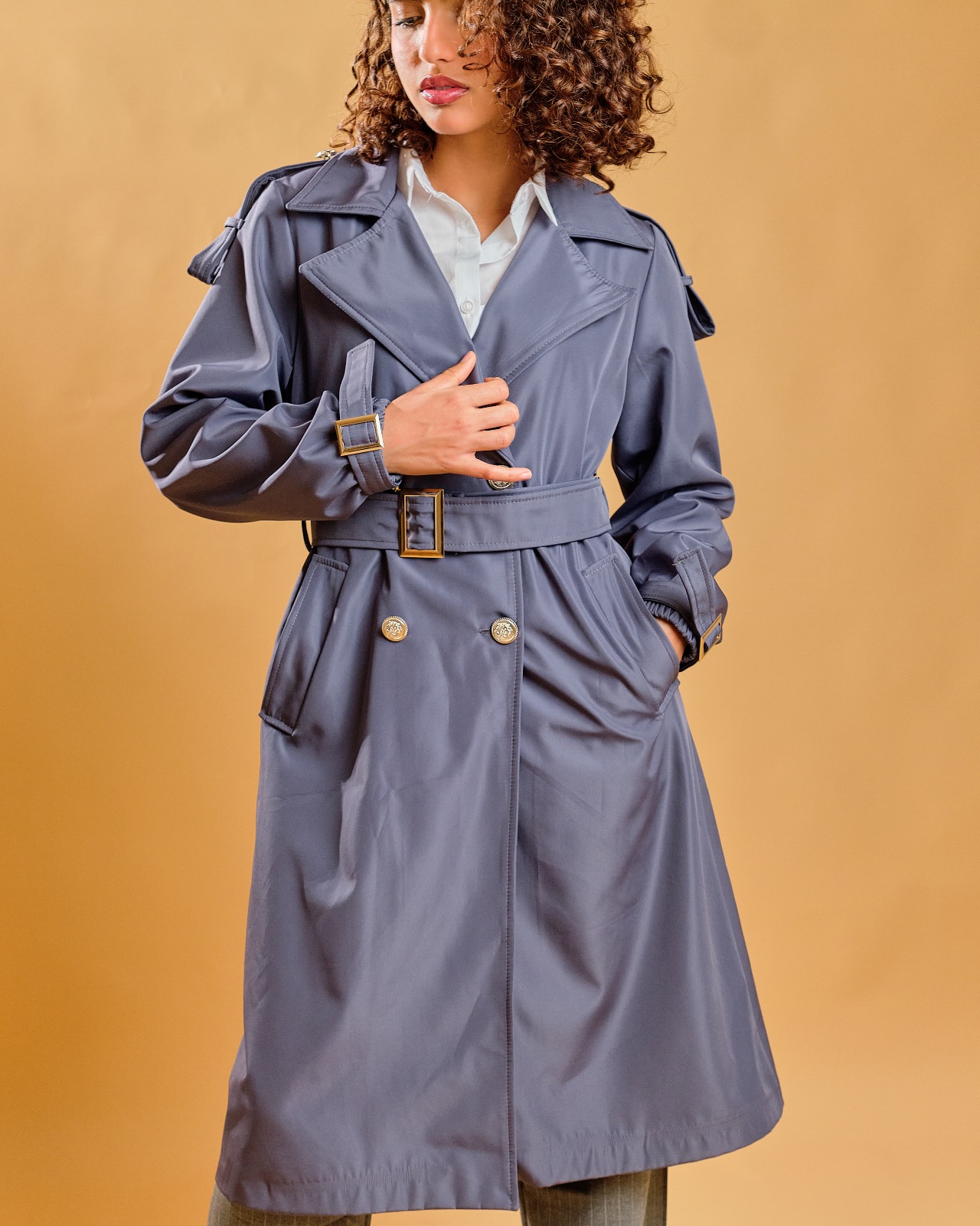 Trench Bleu gris 