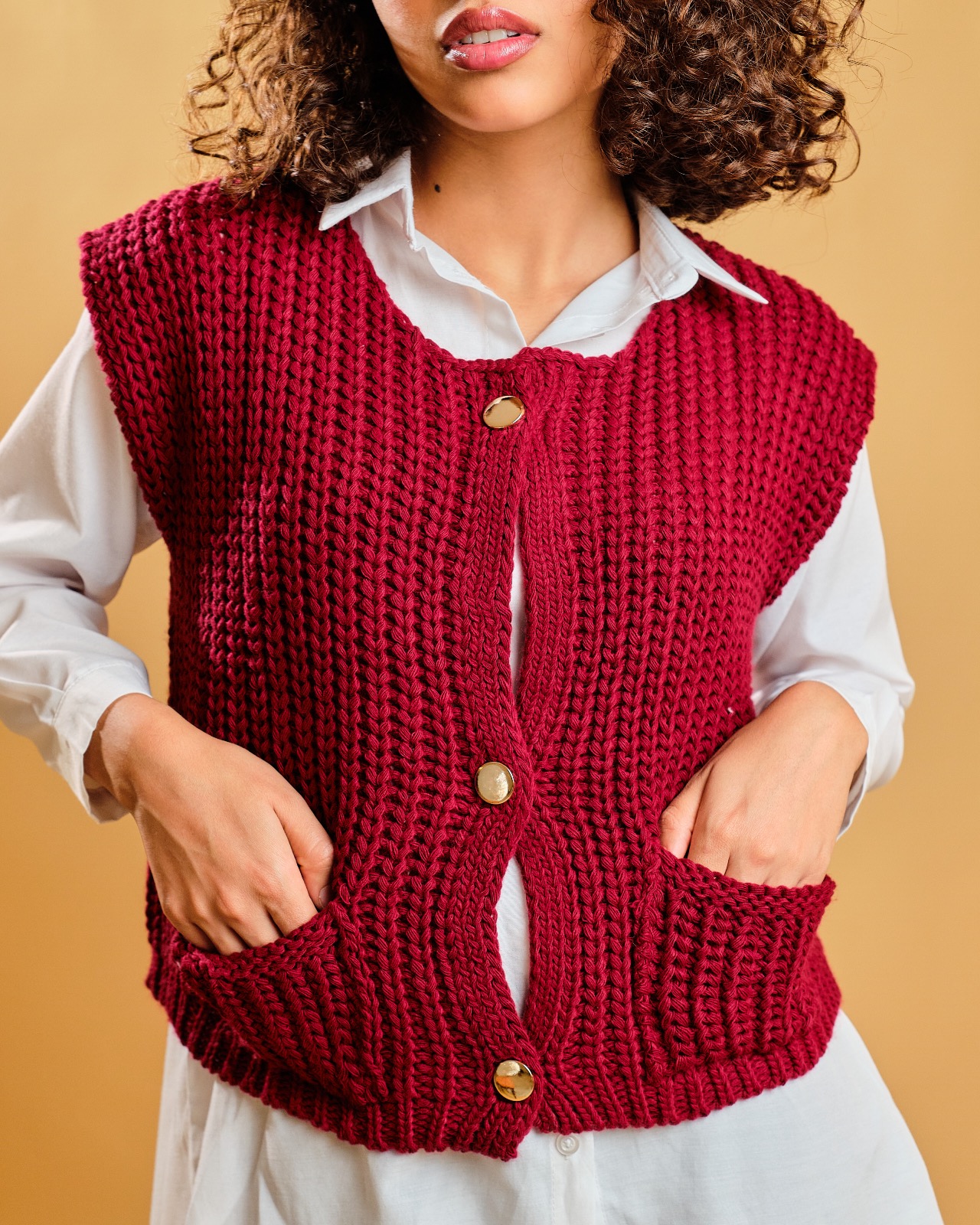 Gilet bordeaux 