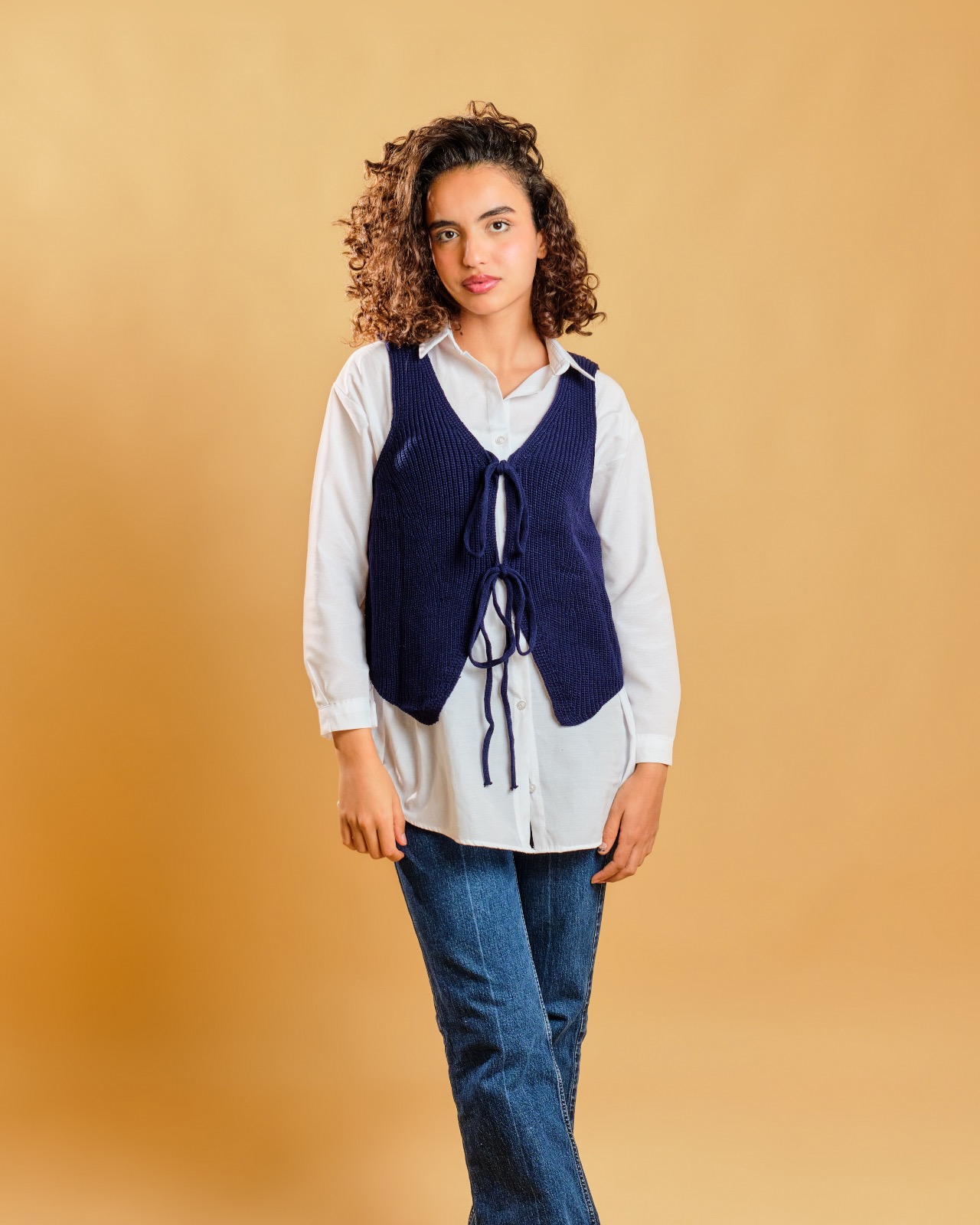 Gilet sans manches avec lanières  Bleu marine 