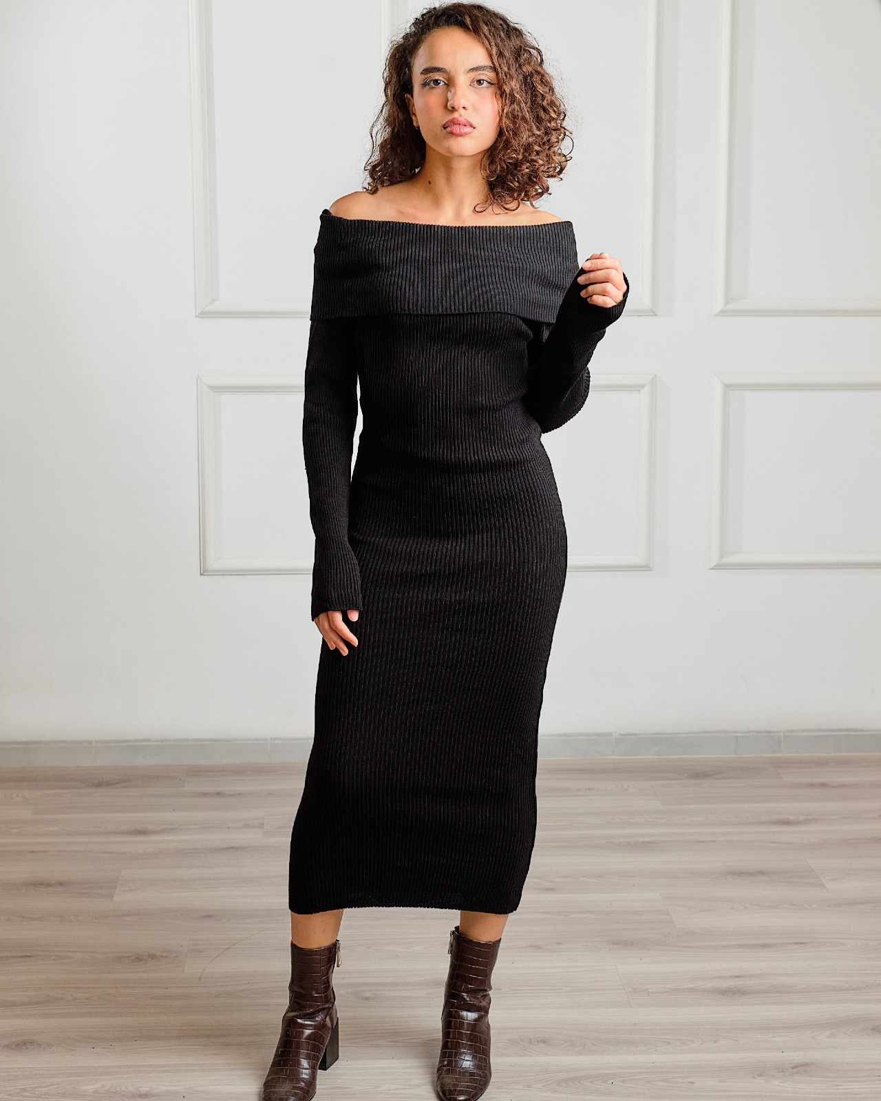 Robe à épaules dénudées Black