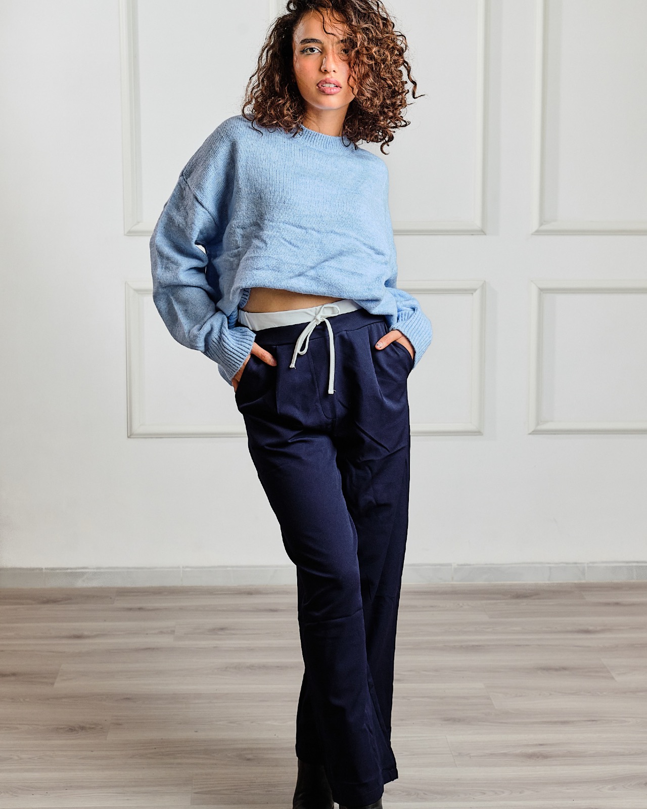 Gros pull en laine Baby blue 