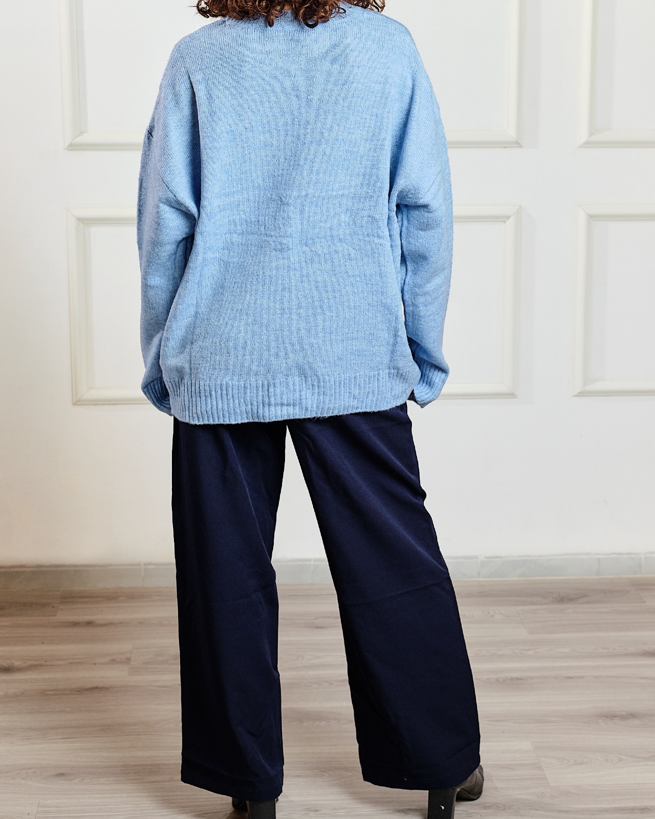 Gros pull en laine Baby blue 