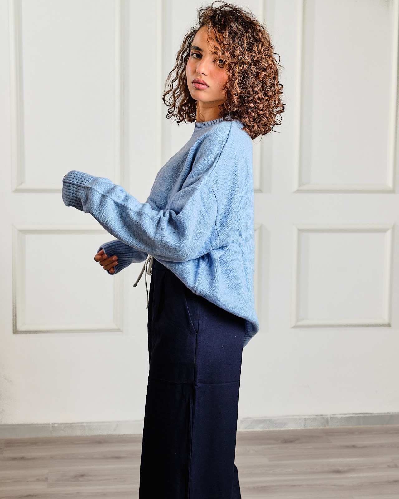 Gros pull en laine Baby blue 