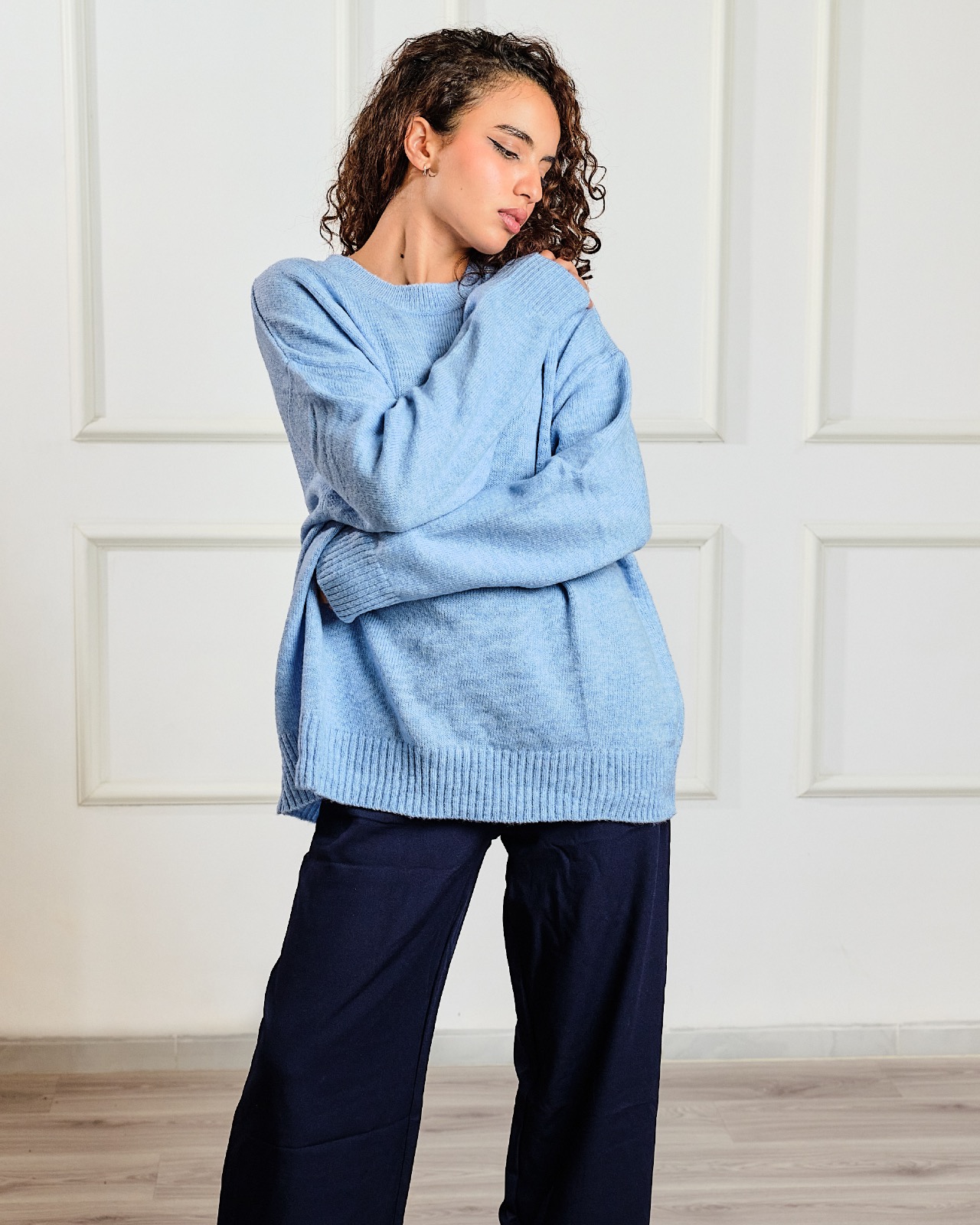 Gros pull en laine Baby blue 