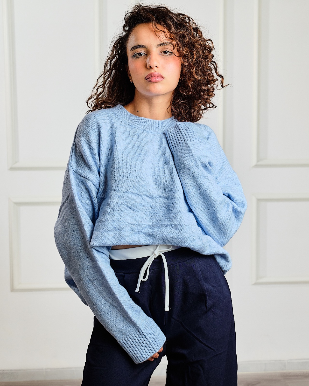 Gros pull en laine Baby blue 