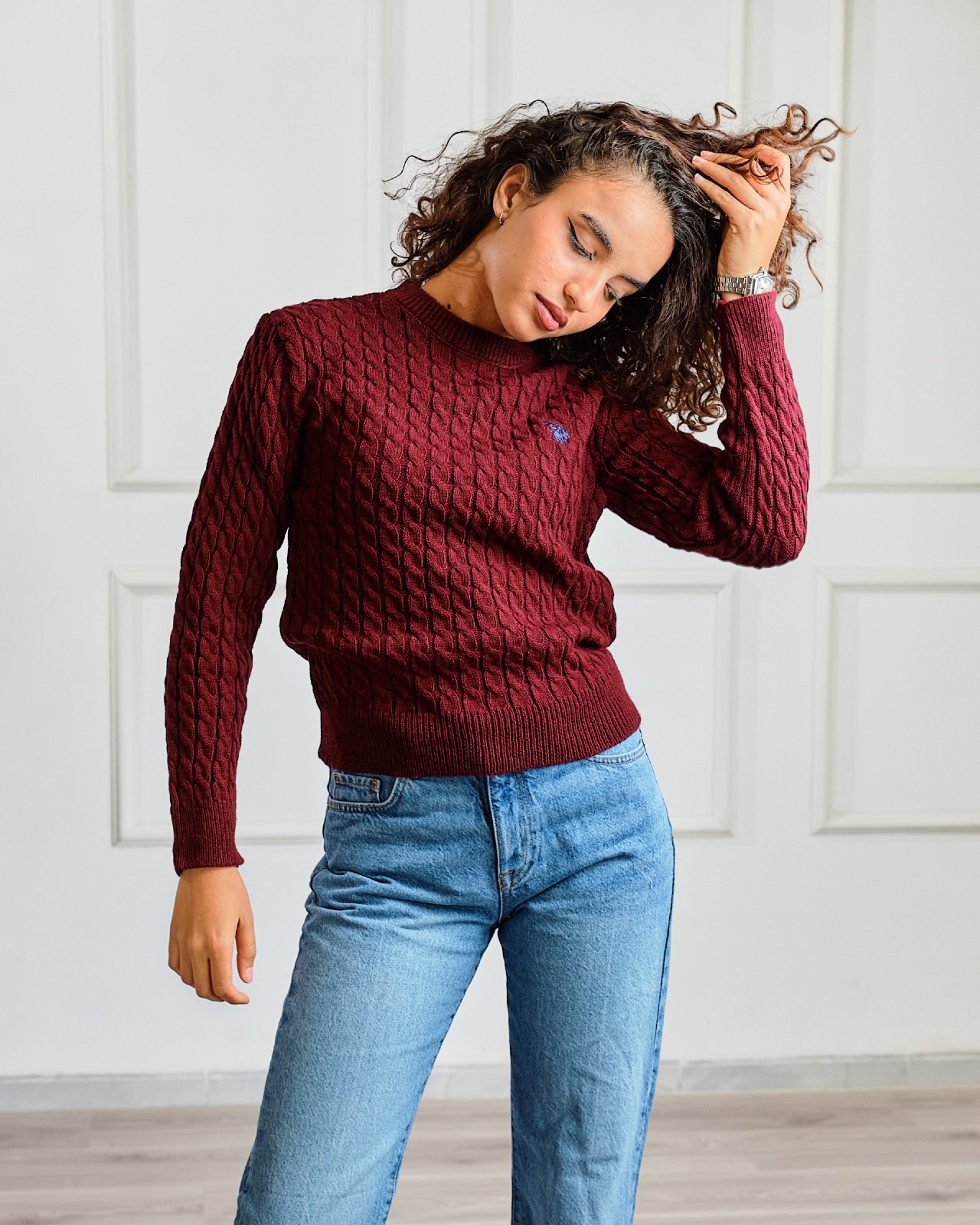 Pull bordeaux 