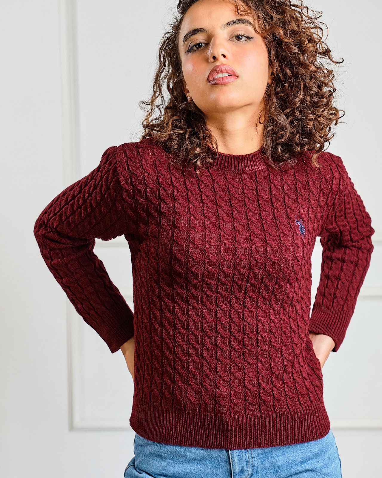 Pull bordeaux 