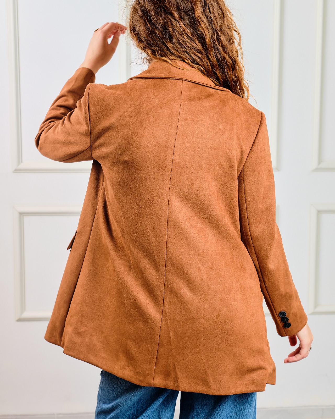 Blazer en oversized camel