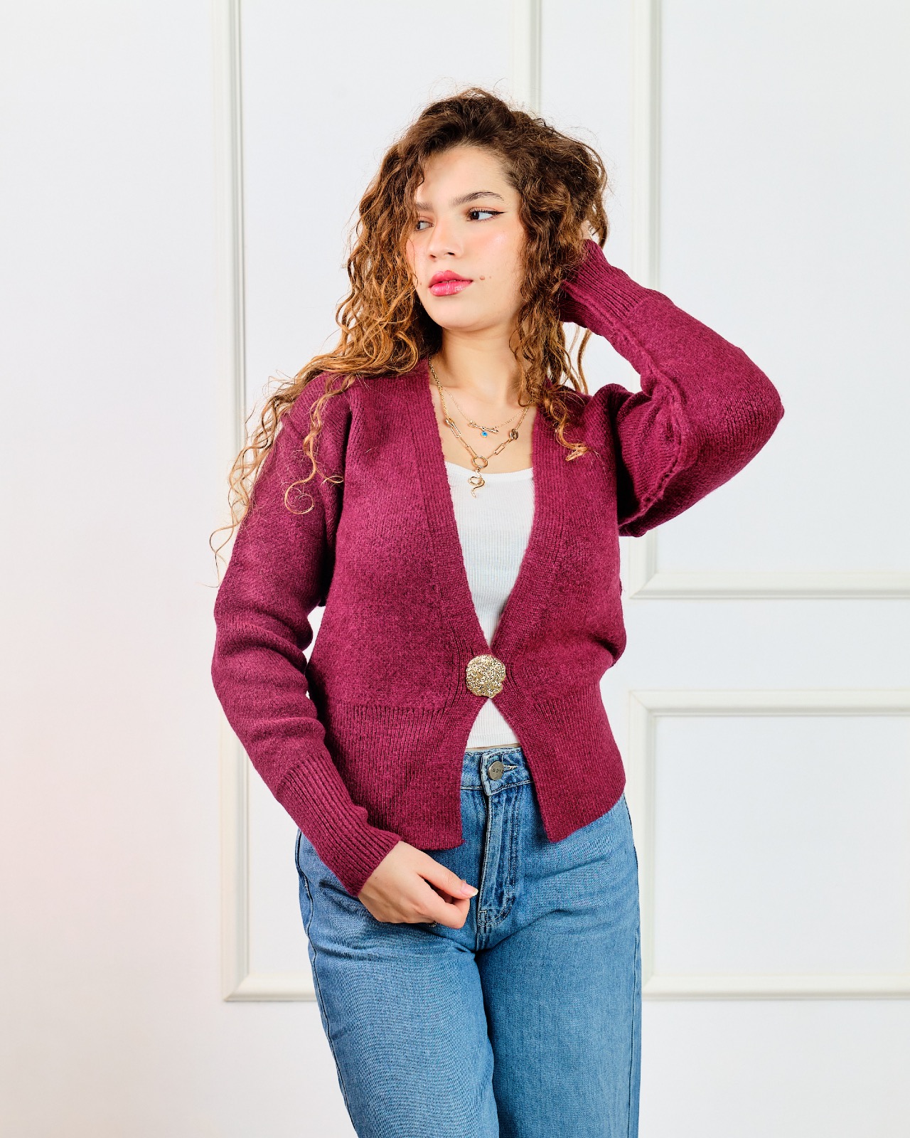 Gilet rouge cerise 