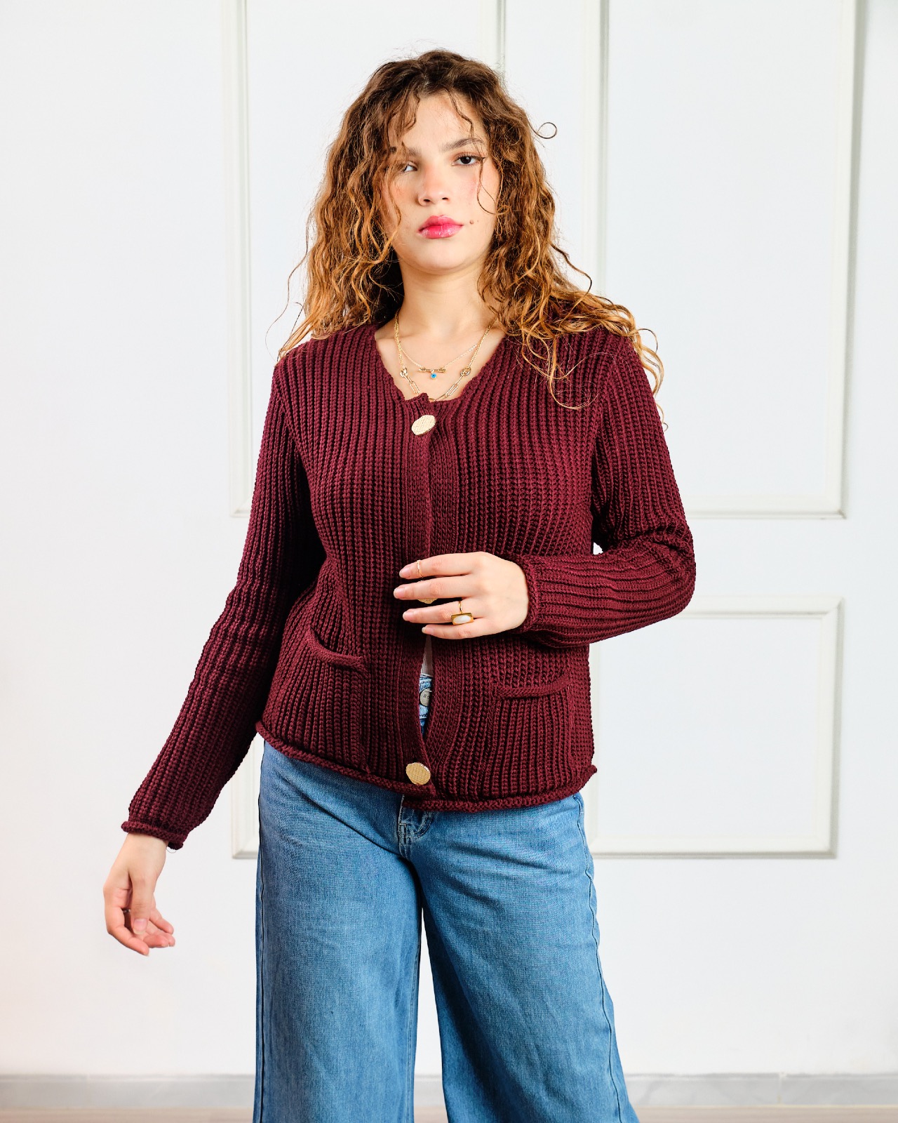 Cardigan burgundy 