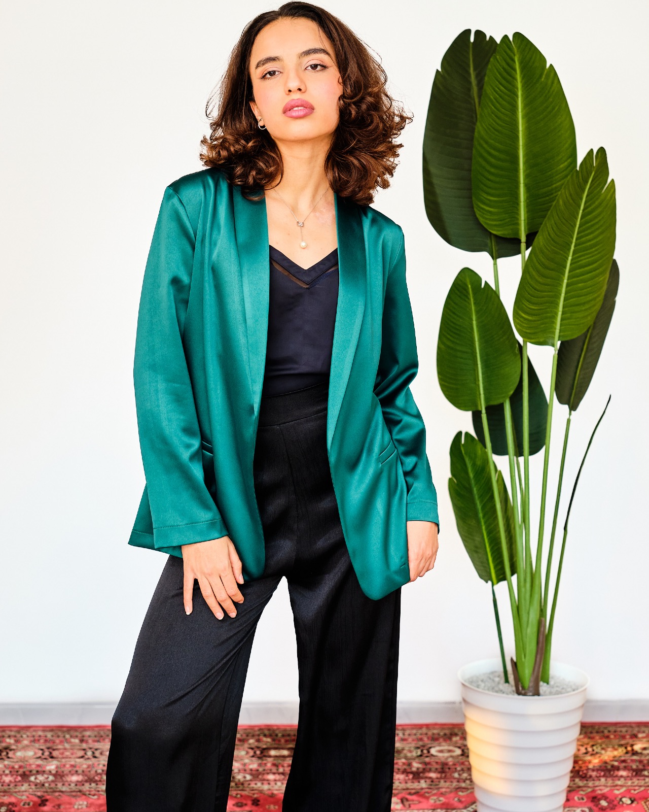 Blazer Glamour vert émeraude 