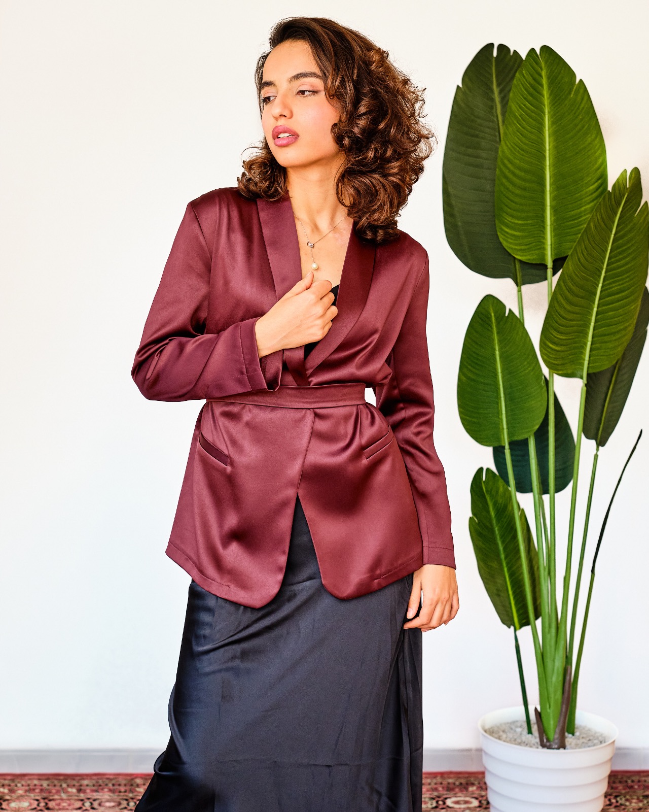 Blazer Glamour Bordeaux