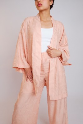 Ensemble pantalon kimono abricot 