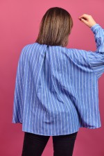 CHEMISE A RAYURES BLEUES OVERSIZE